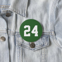Numéro de Jersey d'athlète vert et blanc