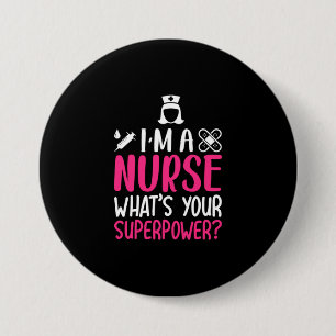 Macaron Rond 7,6 Cm Nurse Gift   I Am A Nurse What Your Superpower