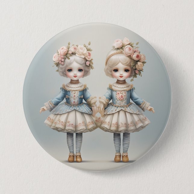 Macaron Rond 7,6 Cm Nutcracker Ballet Fashion-Rosebuds (Devant)