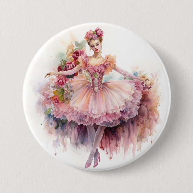 Macaron Rond 7,6 Cm Nutcracker Ballet,Waltz of the Flowers  (Devant)