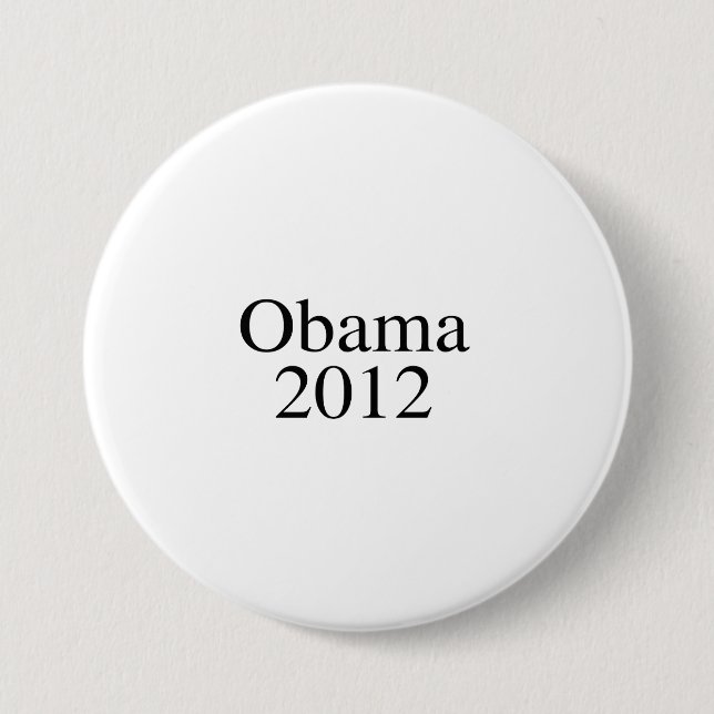 Macaron Rond 7,6 Cm Obama 2012 - (Devant)