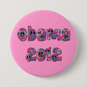 Macaron Rond 7,6 Cm Obama 2012