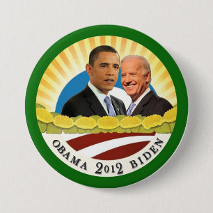 Macaron Rond 7,6 Cm Obama et soleil de Biden