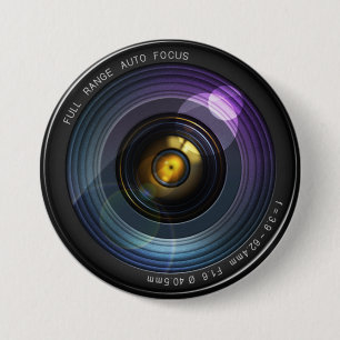 Macaron Rond 7,6 Cm Objectif d'appareil photo