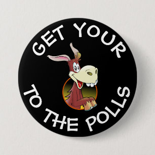 Macaron Rond 7,6 Cm Obtenez votre A$$ au bouton d'humour de vote de
