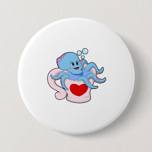 Macaron Rond 7,6 Cm Octopus avec Coeur Cup.PNG