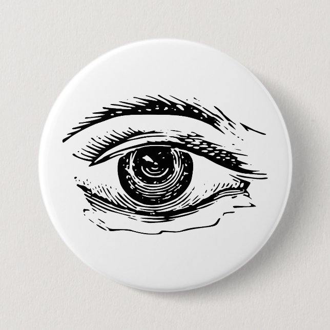 Macaron Rond 7,6 Cm Oeil (Devant)