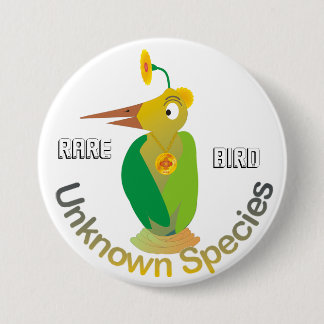 Macaron Rond 7,6 Cm Oiseau rare - (bouton)