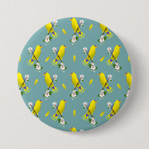 Macaron Rond 7,6 Cm Oiseaux