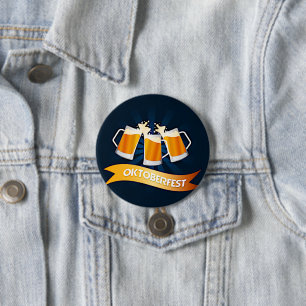 Macaron Rond 7,6 Cm Oktoberfest Bière Steins Fête de fête