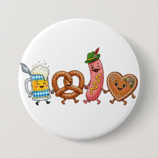 Macaron Rond 7,6 Cm Oktoberfest Oie Lederhosen Bavarois Fête