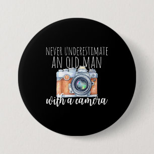 Macaron Rond 7,6 Cm Old Man With A Camera