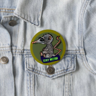 Macaron Rond 7,6 Cm opossum idiot