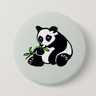 Macaron Rond 7,6 Cm Ours de la PANDA - Amoureux des animaux - Faune - 