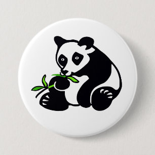 Macaron Rond 7,6 Cm Ours Kawaii PANDA - Conservation -Écologie - Natur
