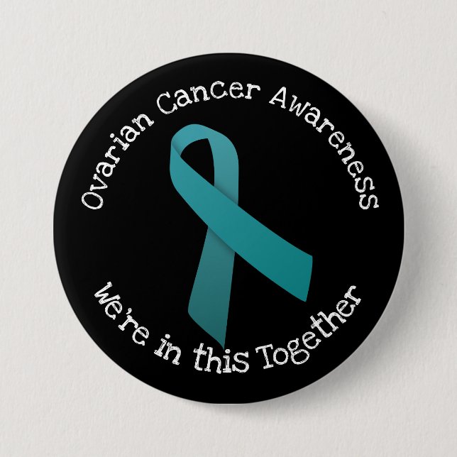 Macaron Rond 7,6 Cm Ovarian Cancer Awareness (Devant)