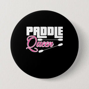 Macaron Rond 7,6 Cm Paddle Queen Girl Kayak
