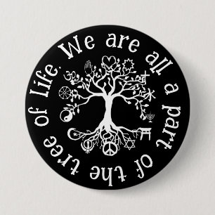 Macaron Rond 7,6 Cm Paix sur Terre