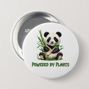 Macaron Rond 7,6 Cm Panda Bear alimenté par des plantes
