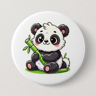 Macaron Rond 7,6 Cm Panda | Ivaniby