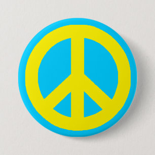 Macaron Rond 7,6 Cm Panneau de paix personnalisable