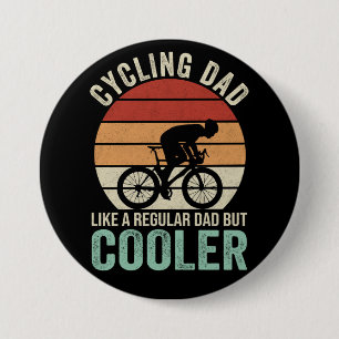 Macaron Rond 7,6 Cm Papa cycliste comme un papa normal mais plus cool