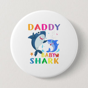 Macaron Rond 7,6 Cm Papa Of The Baby Shark cadeau Anniversaire Daddy S