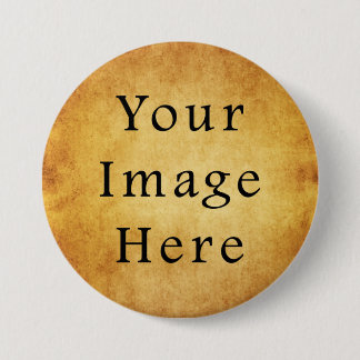 Macaron Rond 7,6 Cm Papier de parachutage d'or de récolte Vintage