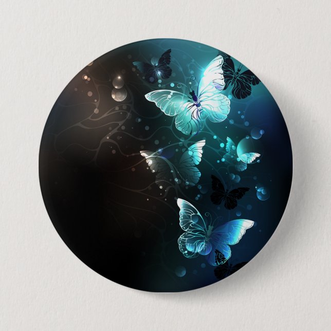 Macaron Rond 7,6 Cm Papillons de nuit (Devant)