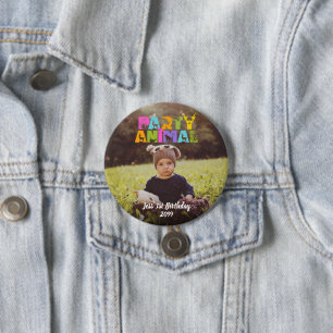 Macaron Rond 7,6 Cm Parti Anniversaire de enfant animal