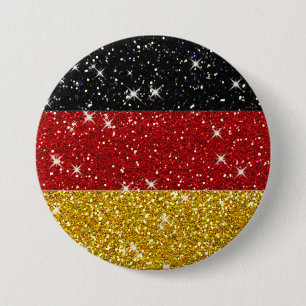 Macaron Rond 7,6 Cm Parties scintillant Allemagne Drapeau avec étincel