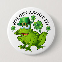 Pas de grenouille Baiser St. Patrick's Day Button