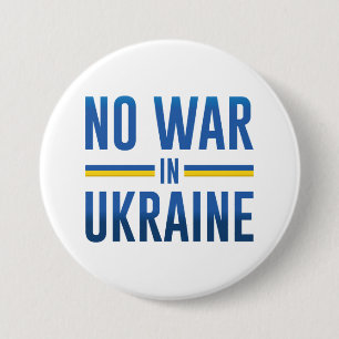 Macaron Rond 7,6 Cm Pas De Guerre En Ukraine