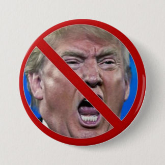 Macaron Rond 7,6 Cm PAS TRUMP JAMAIS le bouton