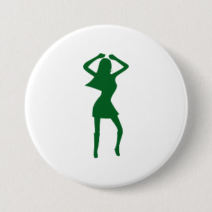 Macaron Rond 7,6 Cm Patches et boutons de performance de dame dansante