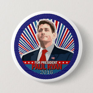 Macaron Rond 7,6 Cm Paul Ryan pour le président 2016
