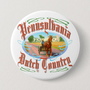 Macaron Rond 7,6 Cm Pays de Néerlandais de Pennsylvanie