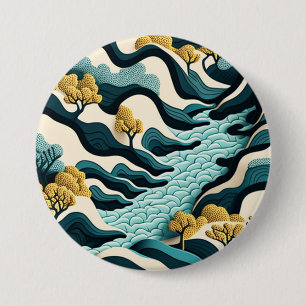 Macaron Rond 7,6 Cm Paysage moderne