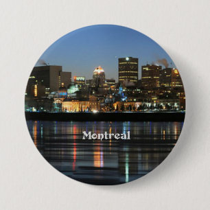 Macaron Rond 7,6 Cm Paysage urbain de Montréal