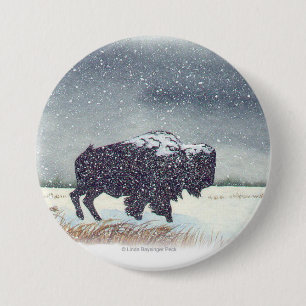 Macaron Rond 7,6 Cm Peinture de bison de Snowdusted