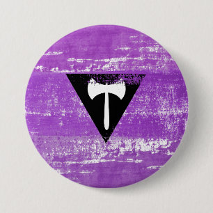 Macaron Rond 7,6 Cm Peinture de fierté lesbienne (Labrys)