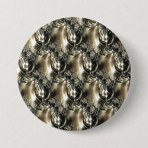 Macaron Rond 7,6 Cm Perles dorées