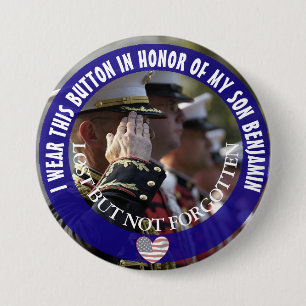 Macaron Rond 7,6 Cm Personnalisé En l'honneur de mon fils Bouton