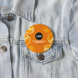Macaron Rond 7,6 Cm Personnaliser l'entreprise Orange Company