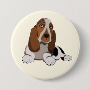 Macaron Rond 7,6 Cm Petit chien mignon