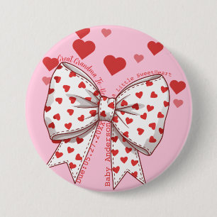 Macaron Rond 7,6 Cm Petite amoureuse Grand grand-mère au Baby shower
