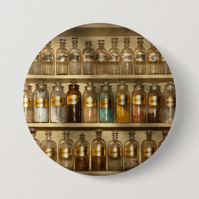 Macaron Rond 7,6 Cm Pharmacie - meubles de magasin (Devant)