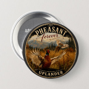 Macaron Rond 7,6 Cm Pheasant Forever – Art de la faune de chasse en ha