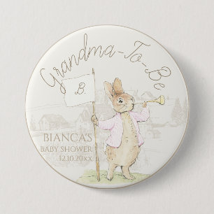 Macaron Rond 7,6 Cm Pierre le lapin Un lapin Baby shower grand-mère à