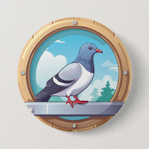 Macaron Rond 7,6 Cm Pigeon